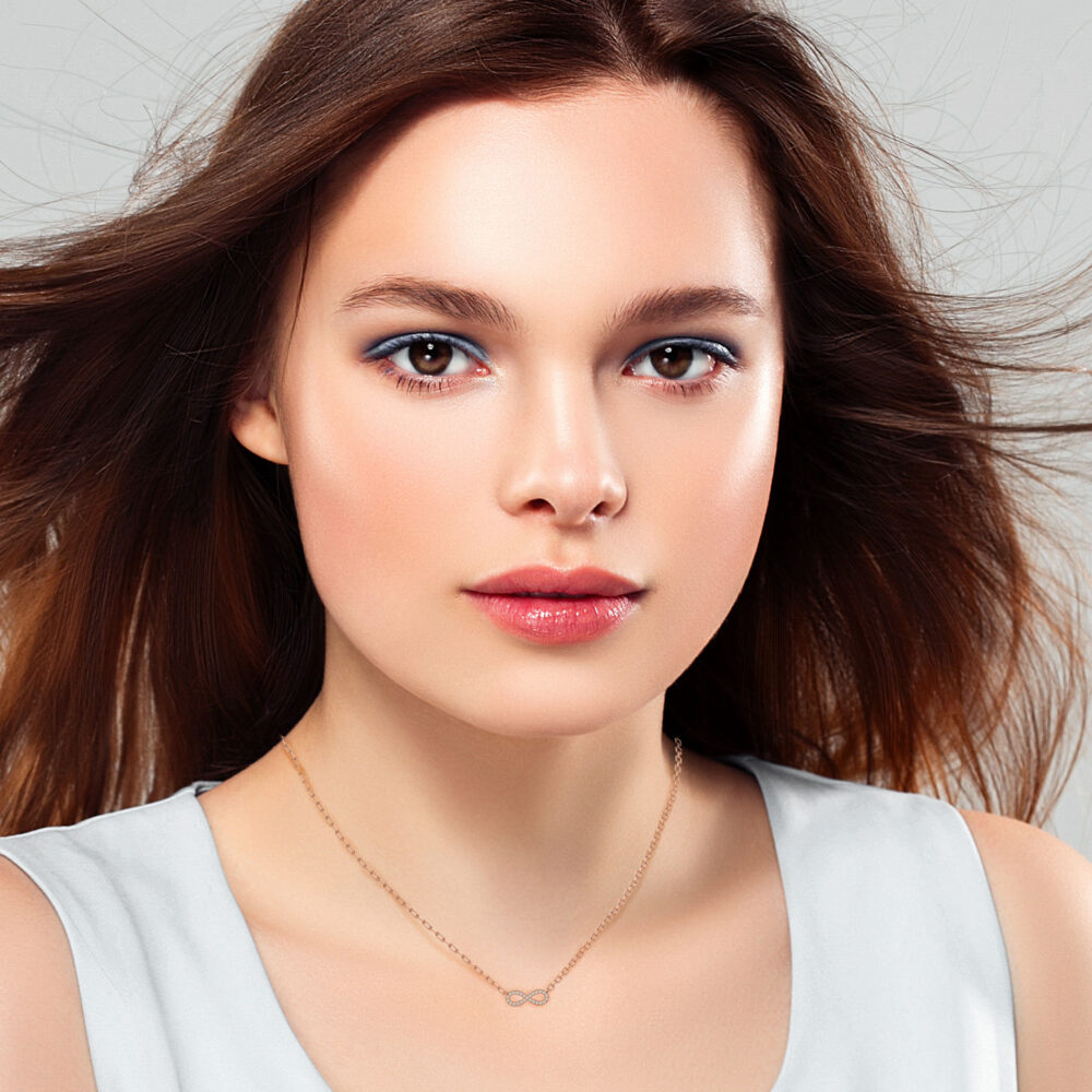 Infinity Love Round Lab Grown Diamond Pendant - Image 4