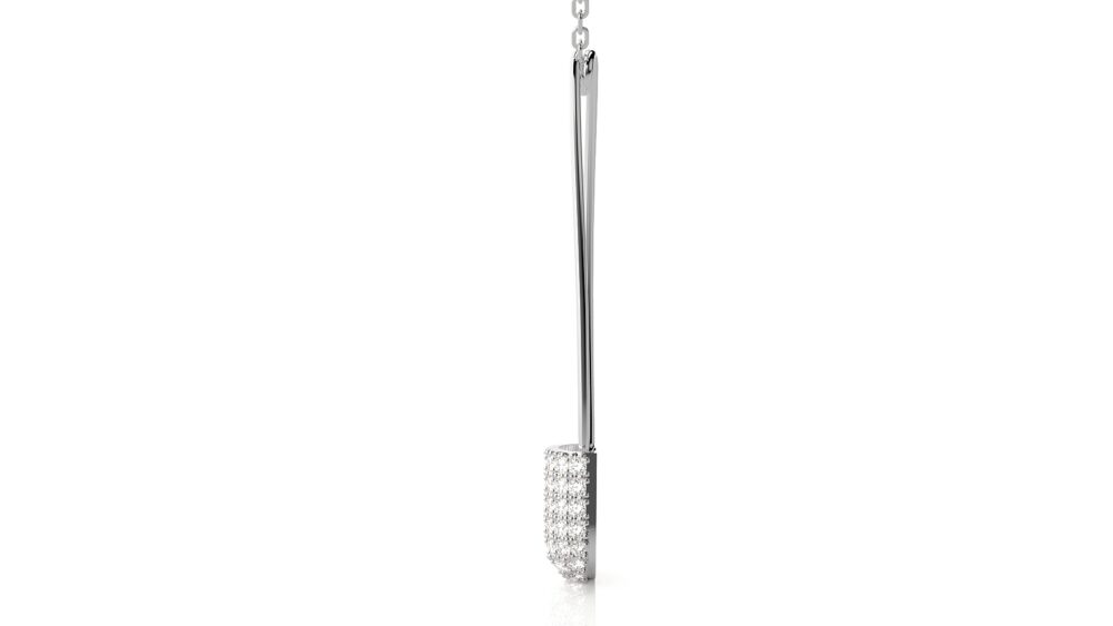 Pin Shaped Round Lab Grown Diamond Pendant - Image 6