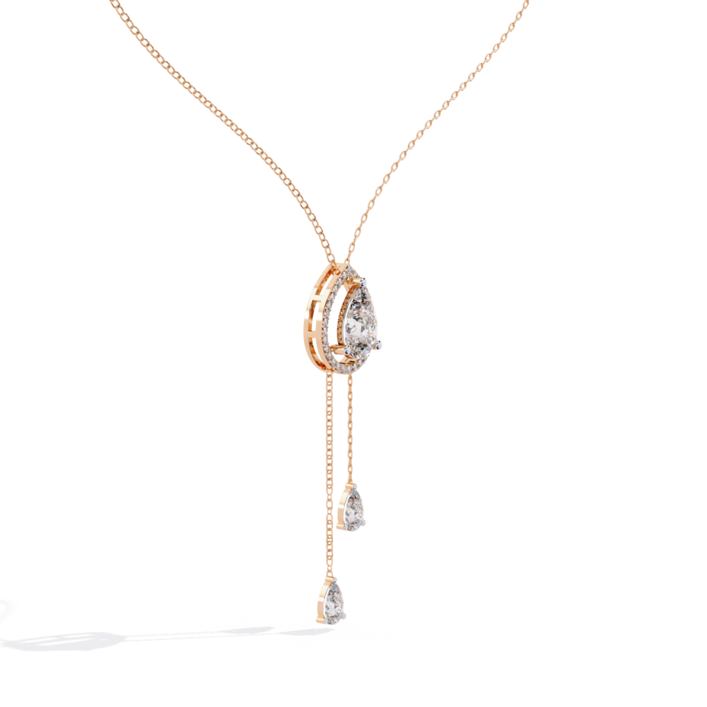 Pear Lab Grown Diamond Pendant - Image 5