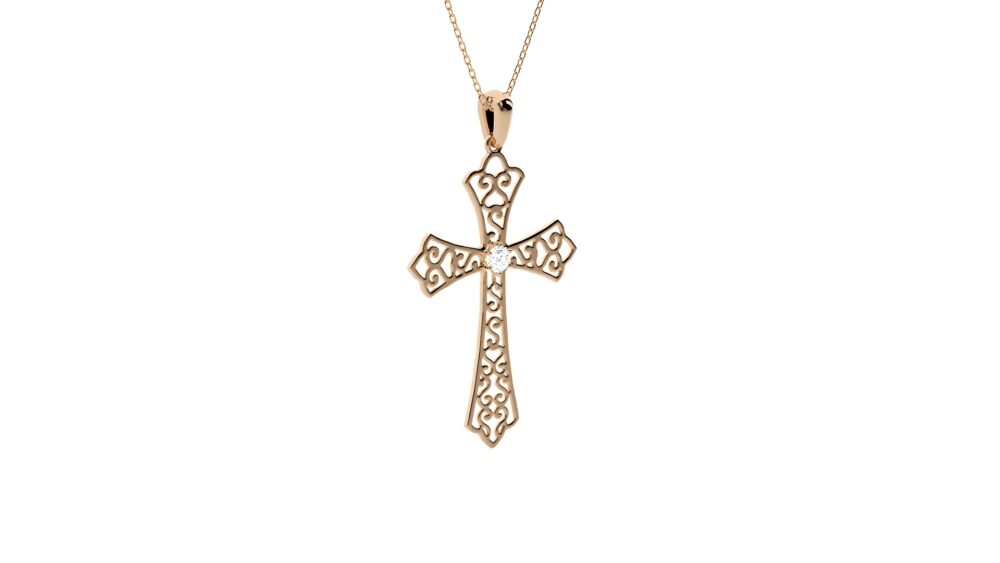 Cross Lab Grown Diamond Pendant - Image 5