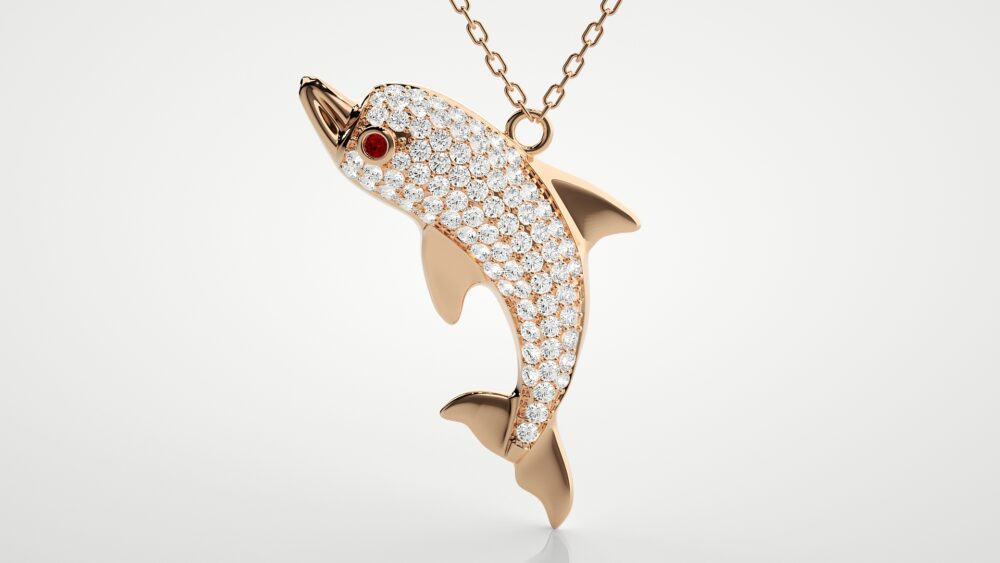 Fish Lab Grown Diamond Pendant - Image 3