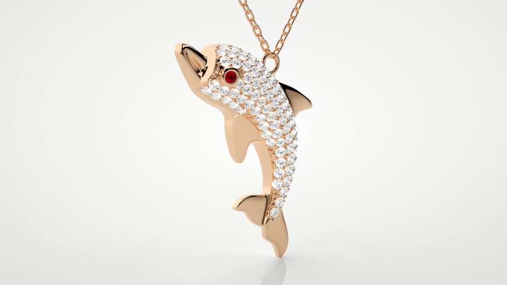 Fish Lab Grown Diamond Pendant - Image 4