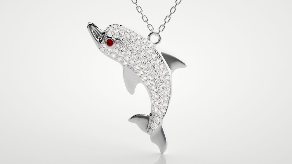 Fish Lab Grown Diamond Pendant - Image 5