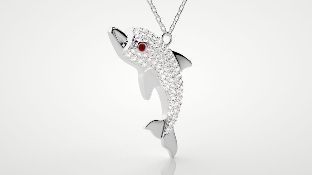 Fish Lab Grown Diamond Pendant - Image 6