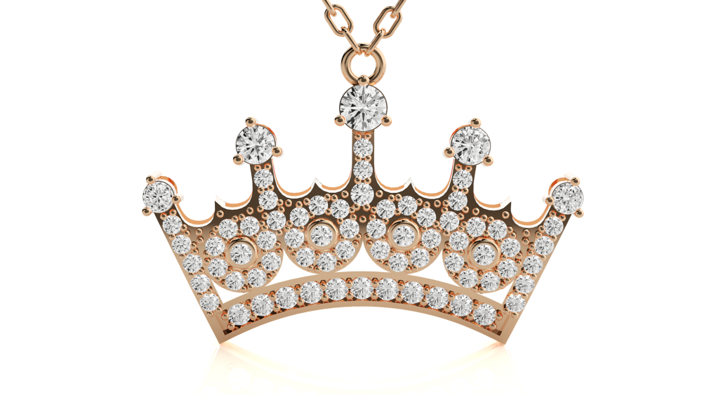 Crown Lab Grown Diamond Pendant - Image 4