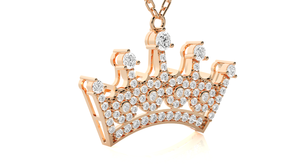 Crown Lab Grown Diamond Pendant - Image 5