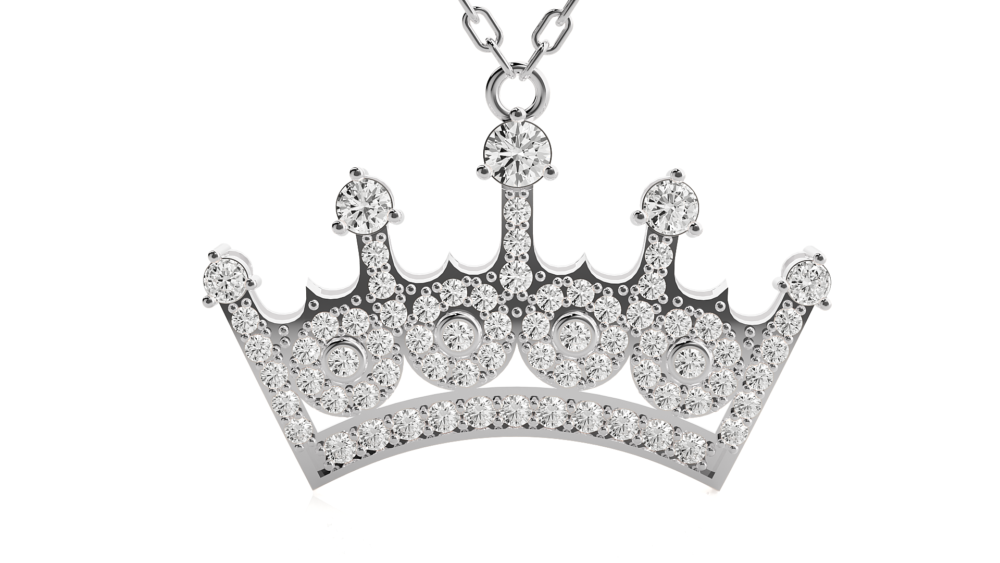 Crown Lab Grown Diamond Pendant - Image 6