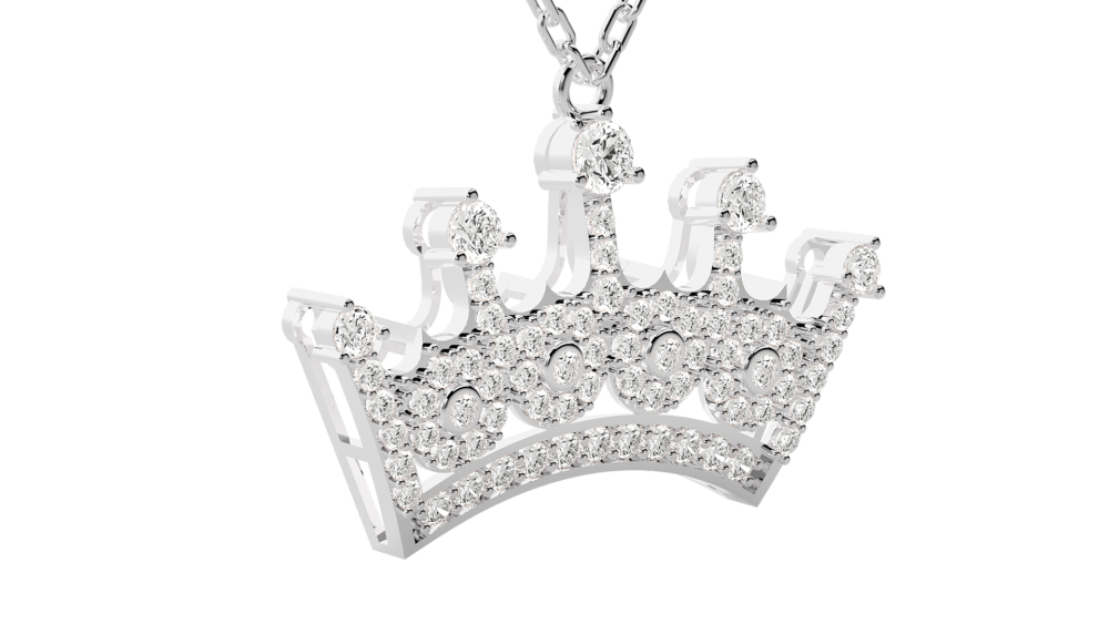 Crown Lab Grown Diamond Pendant - Image 7