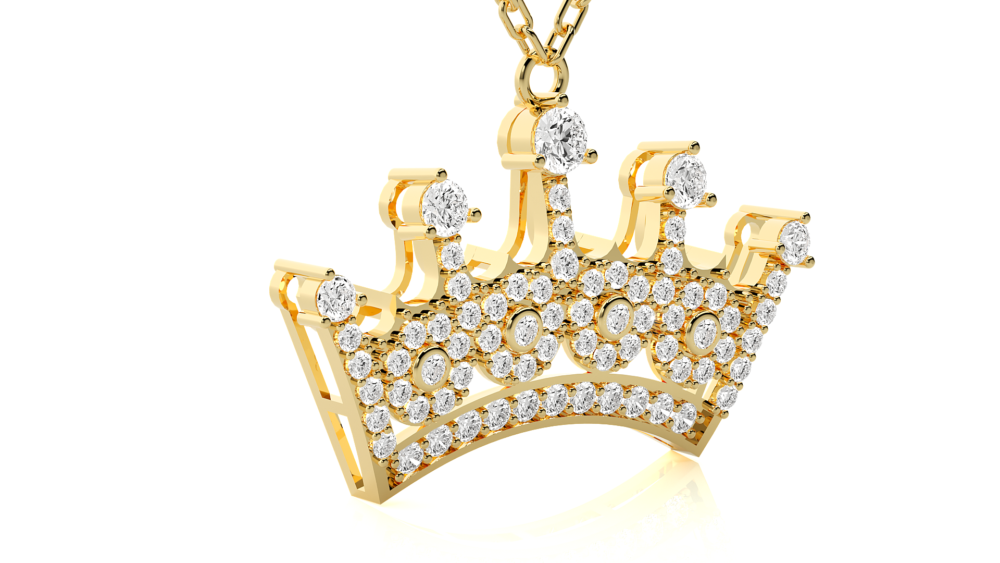 Crown Lab Grown Diamond Pendant - Image 3