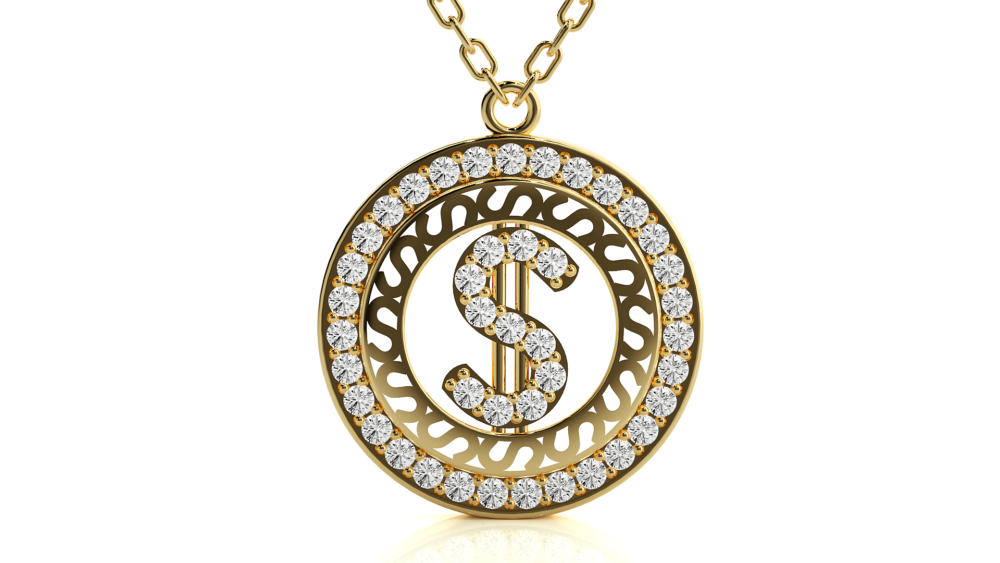 Dollar Lab Grown Diamond Pendant