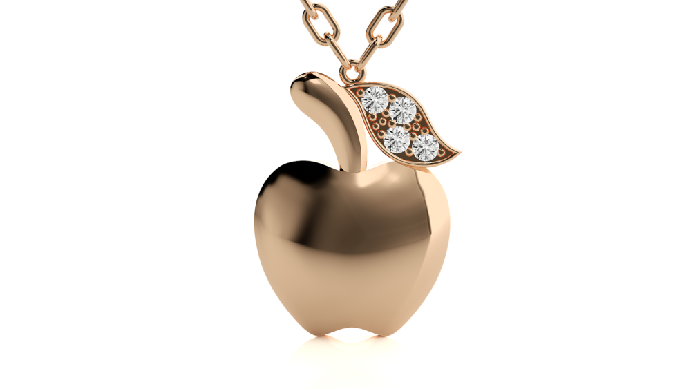 Apple Lab Grown Diamond Pendant - Image 4