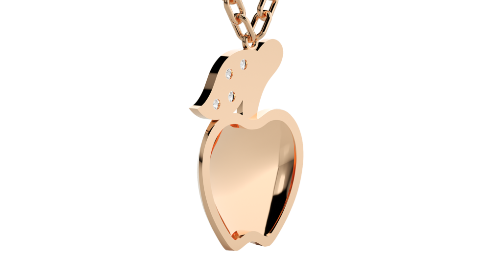 Apple Lab Grown Diamond Pendant - Image 6