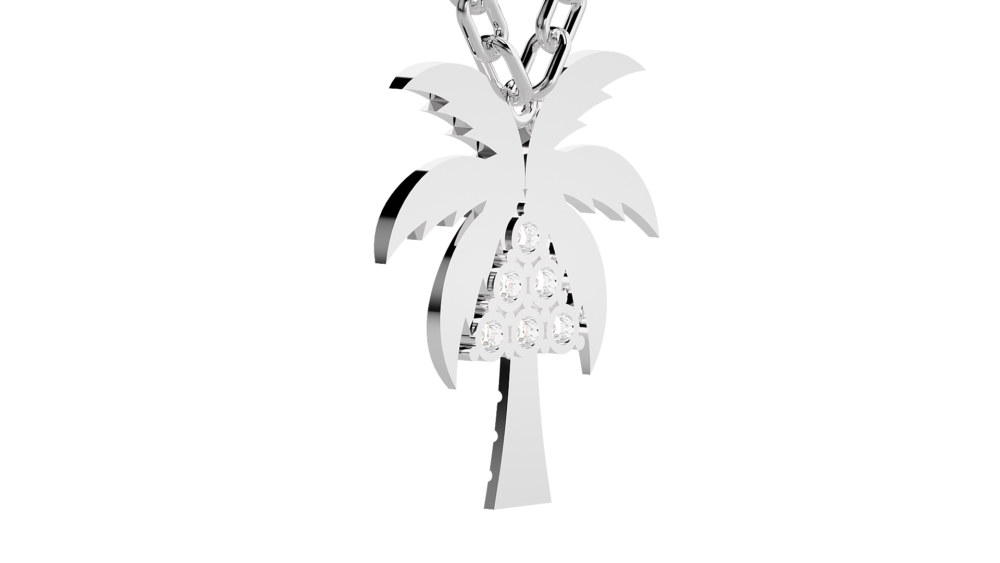 Palm Tree Lab Grown Diamond Pendant - Image 9