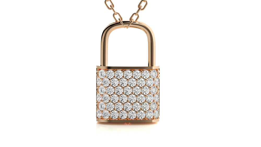Love Lock Lab Grown Diamond Pendant