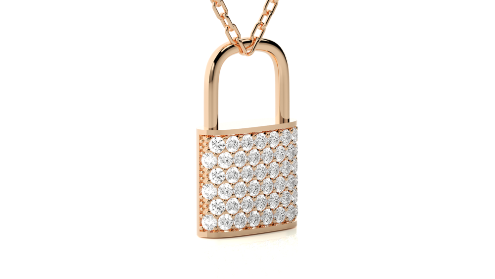 Love Lock Lab Grown Diamond Pendant - Image 2