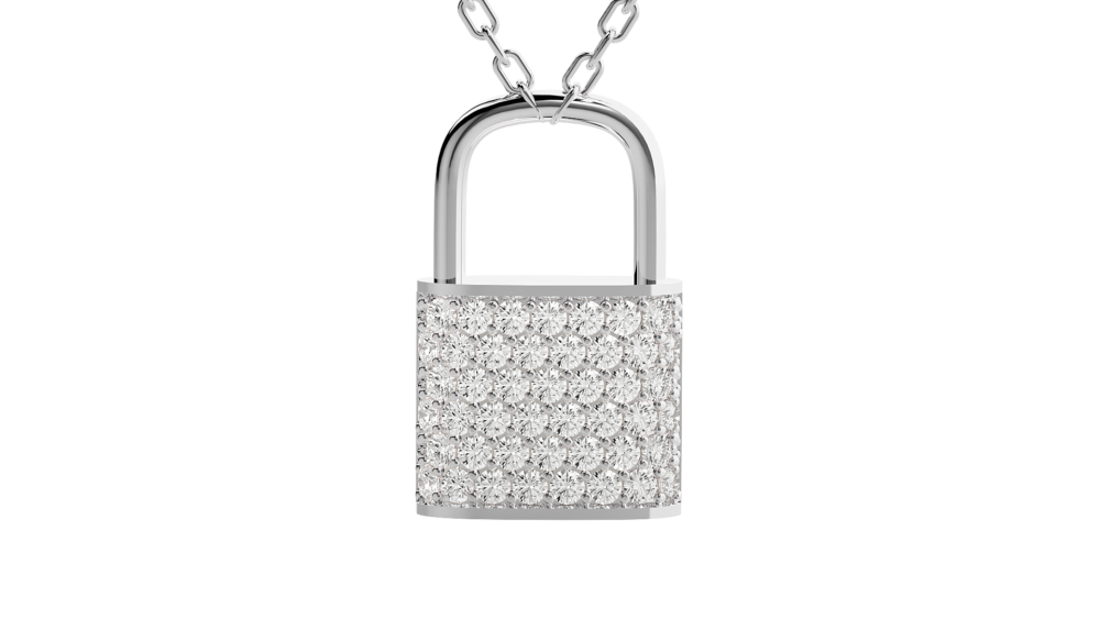 Love Lock Lab Grown Diamond Pendant - Image 3