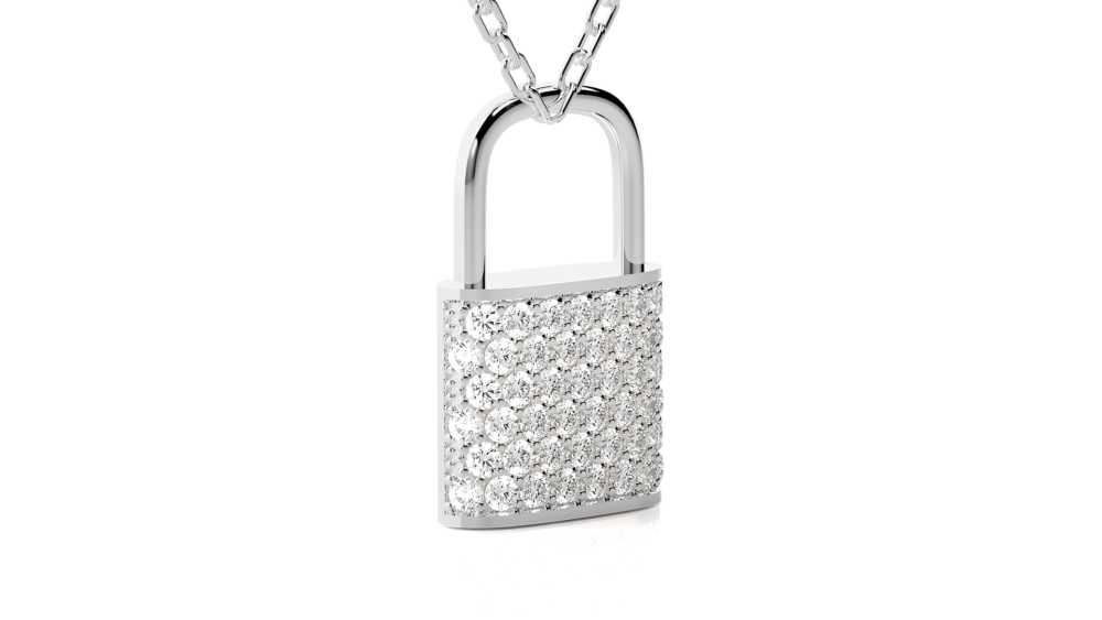 Love Lock Lab Grown Diamond Pendant - Image 4