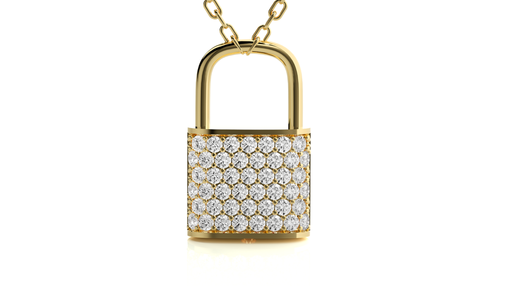 Love Lock Lab Grown Diamond Pendant - Image 5