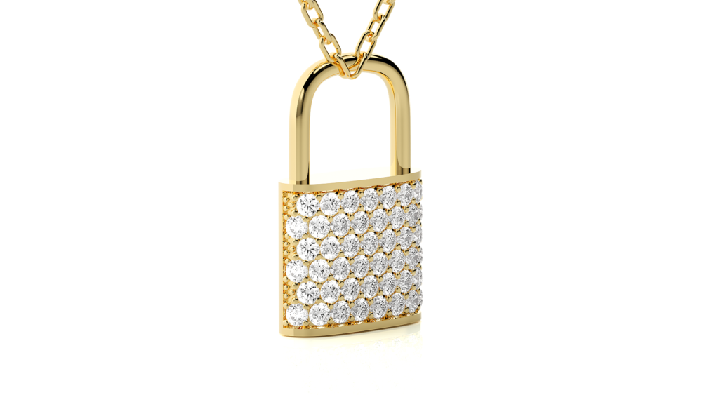 Love Lock Lab Grown Diamond Pendant - Image 6