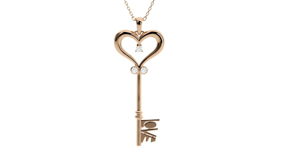 Love Key Lab Grown Diamond Pendant - Image 7