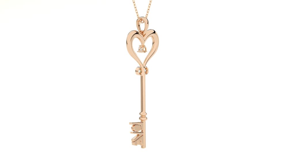 Love Key Lab Grown Diamond Pendant - Image 9