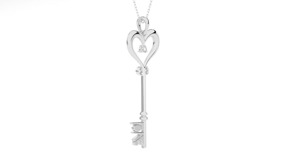 Love Key Lab Grown Diamond Pendant - Image 3