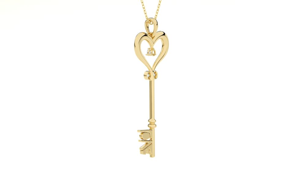 Love Key Lab Grown Diamond Pendant - Image 6