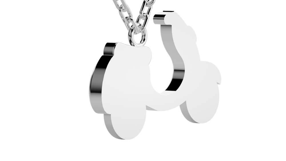 Vespa Scooter Gold Pendant - Image 9