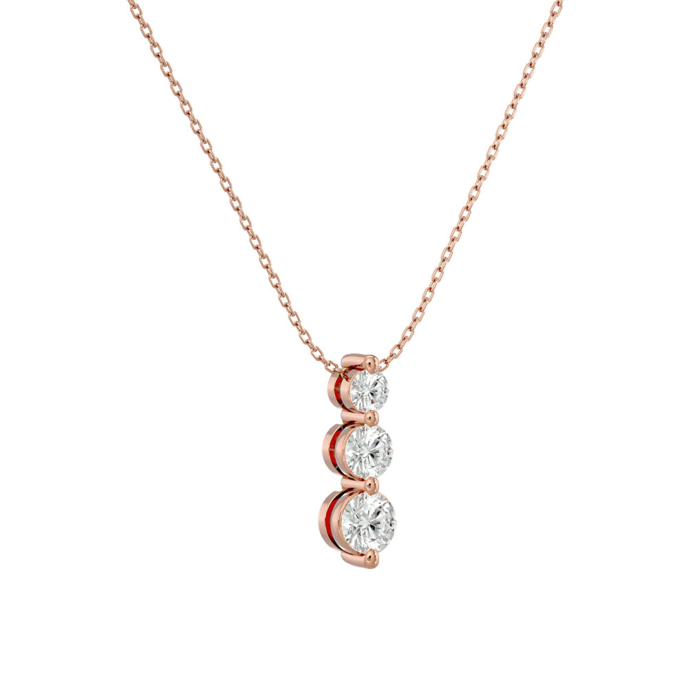 Round Lab Grown Diamond Pendant - Image 3