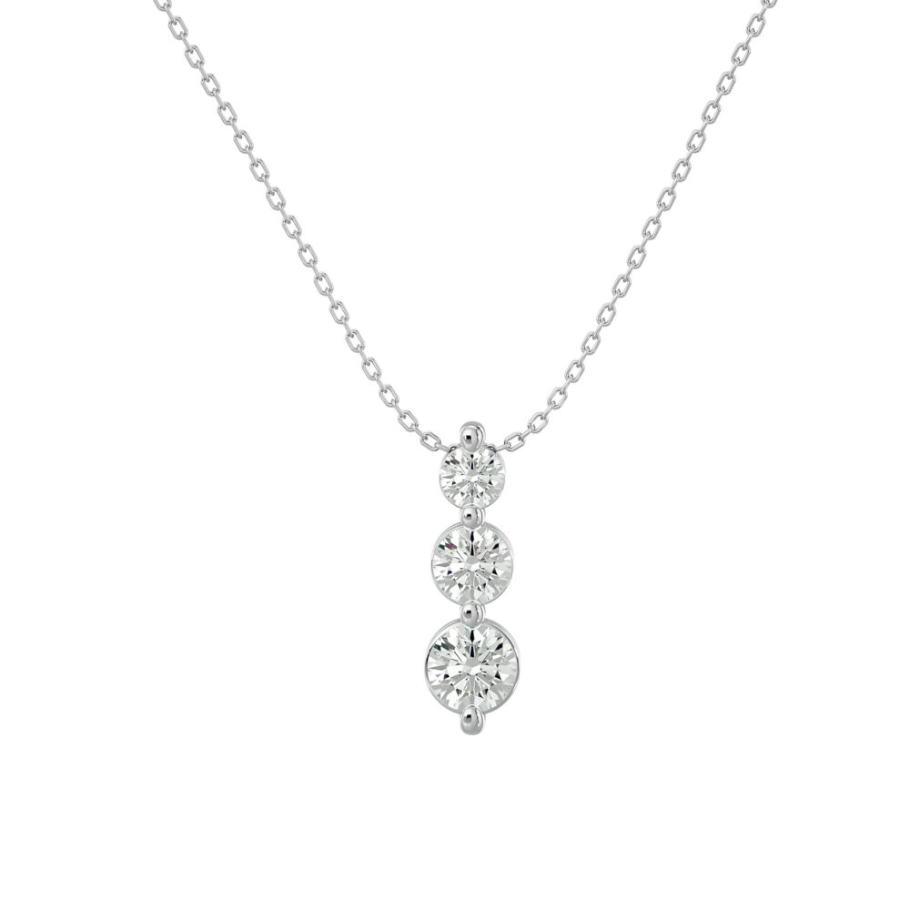 Round Lab Grown Diamond Pendant - Image 7