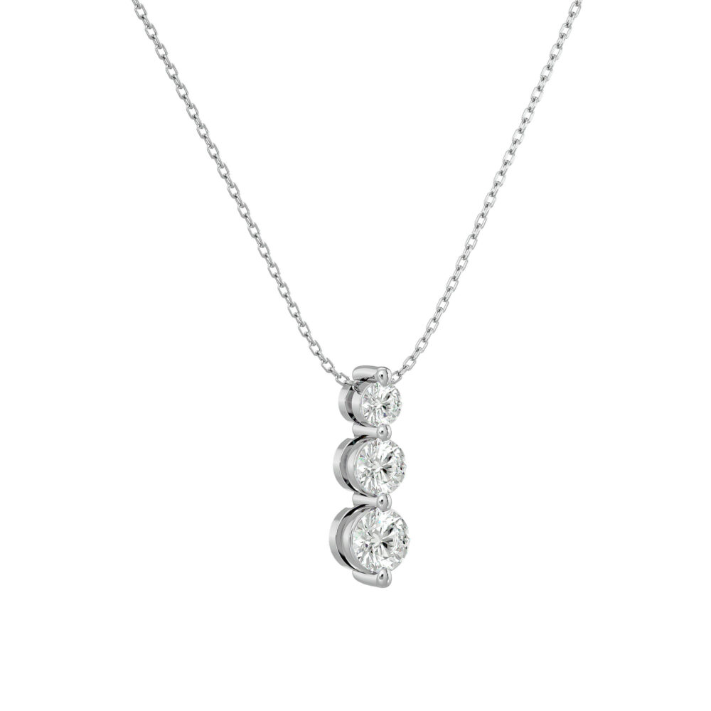 Round Lab Grown Diamond Pendant - Image 9