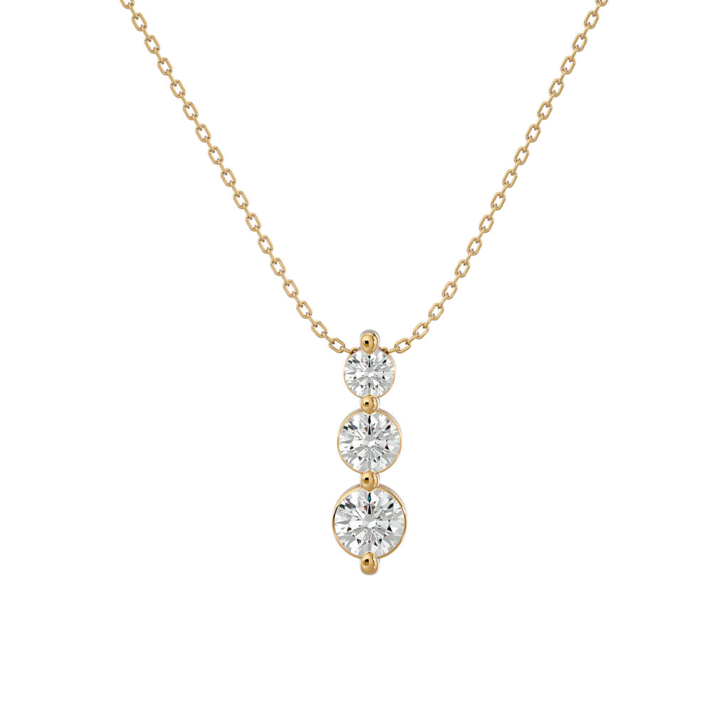 Round Lab Grown Diamond Pendant - Image 4