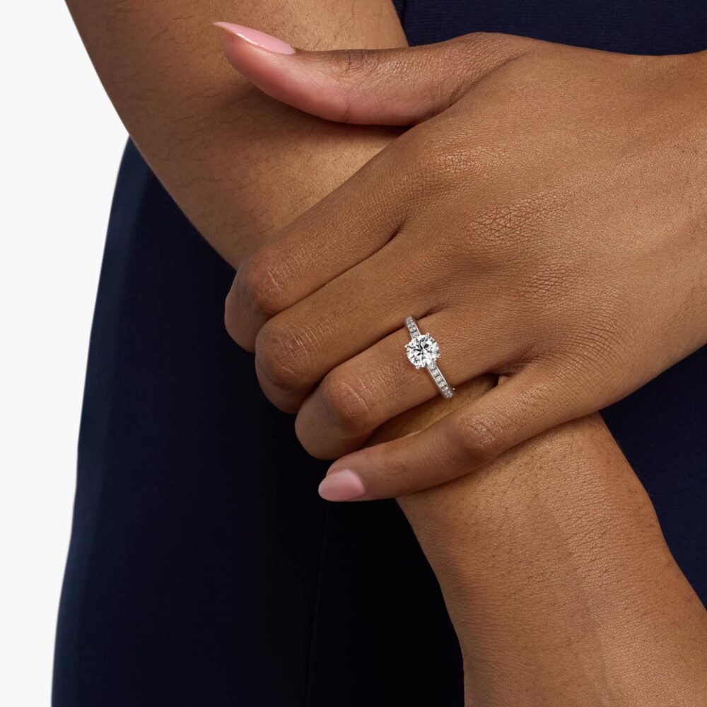 .80 CT Round Lab Grown Eco Friendly Diamond Ring for Women - Image 4