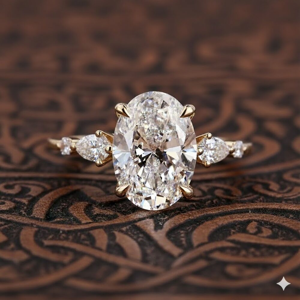 1 CT Round Lab Grown Eco Friendly Diamond Engagement Ring