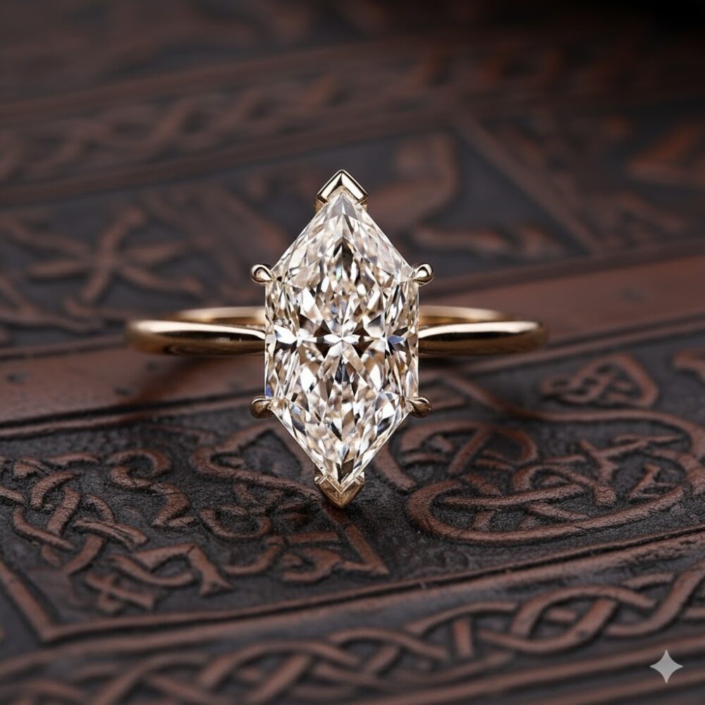 1 CT Oval cut Lab Grown Diamond Hidden Halo Engagement Ring