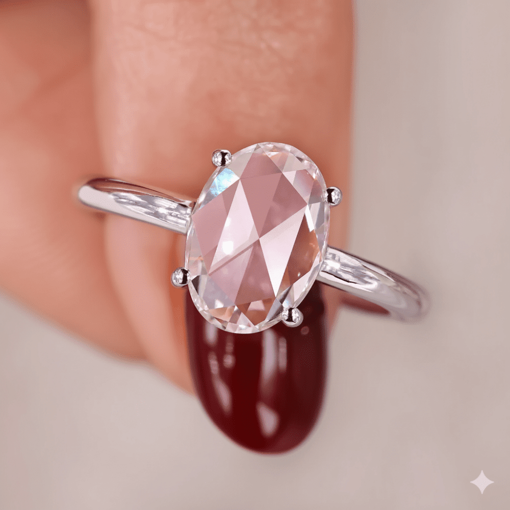 1 CT Emerald Cut Lab Grown Diamond Halo Engagement Ring for Women - Image 5